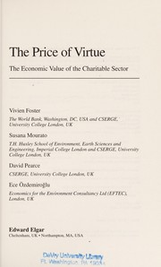Cover of: The price of virtue: the economic value of the charitable sector