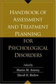 Cover of: Handbook of Assessment and Treatment Planning for Psychological Disorders