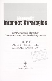 Cover of: Nonprofit internet strategies | 