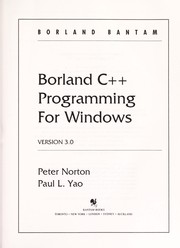 Borland C++ programming for windows by Peter Norton, Norton