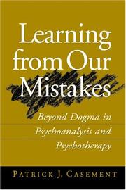 Cover of: Learning from Our Mistakes by Casement, Casement