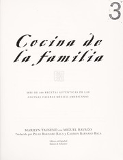 Cover of: Cocina de la familia by Marilyn Tausend