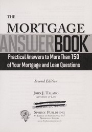 Cover of: The mortgage answer book by John Talamo