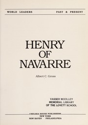 Cover of: Henry of Navarre by Albert C. Gross