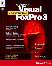 Cover of: The pros talk Microsoft Visual FoxPro 3: Pinnacle Publishing special reports : strategic issues for developers