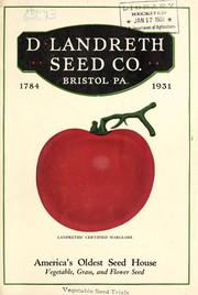 Cover of: D. Landreth Seed Co., 1784-1931 [catalog] | D. Landreth and Co