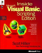 Cover of: Inside Microsoft Visual Basic, Scripting edition by Scot Hillier