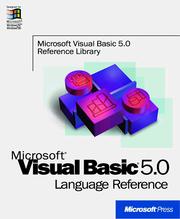 Cover of: Microsoft Visual Basic 5.0 language reference.