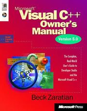 Cover of: Microsoft Visual C++ owner's manual: version 5.0