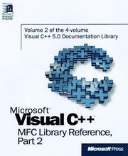 Cover of: Microsoft Visual C++ Mfc Library Reference (Visual C++ 5.0 Documentation Library , Vol 2, Part 2) by Microsoft Corporation