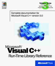 Cover of: Microsoft Visual C++ by Microsoft Corporation