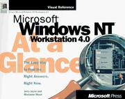 Cover of: Microsoft Windows NT workstation 4.0 at a glance by Jerry Joyce