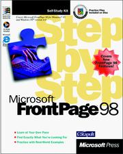 Cover of: Microsoft FrontPage 98 step by step