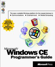 Cover of: Microsoft Windows CE programmer's guide.