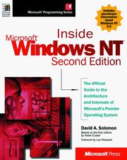 Inside Windows NT by David A. Solomon