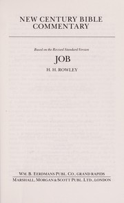 Cover of: Job | Harold Henry Rowley