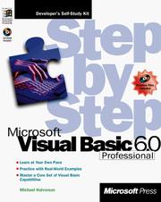 Cover of: Microsoft Visual Basic 6.0 Professional step by step by Michael Halvorson