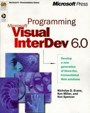 Cover of: Programming Microsoft Visual InterDev 6.0