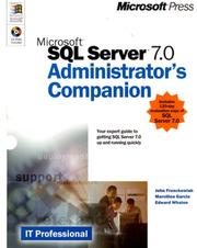 Cover of: Microsoft SQL Server 7.0 Administrator's Companion by John Fronckowiak, Edward Whalen, Marcilina Garcia