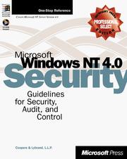 Cover of: Microsoft Windows NT 4.0 security, audit, and control | 