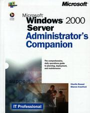 Cover of: Microsoft Windows 2000 Server administrator's companion