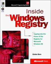 Cover of: Inside the Microsoft Windows 98 registry