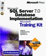 Cover of: Microsoft SQL Server 7.0 Database Implementation Training Kit by Microsoft Corporation