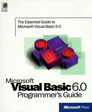 Cover of: Microsoft Visual Basic 6.0 programmer's guide by Microsoft.