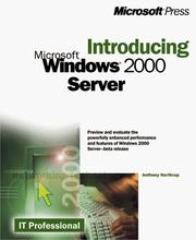 Cover of: Introducing Microsoft Windows 2000 server by Adrian King