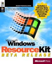 Cover of: Microsoft Windows 98 Resource Kit With CDROM (Beta Version) | Microsoft Press