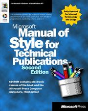 Cover of: The Microsoft Manual of Style for Technical Publications by Microsoft Corporation.