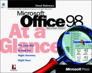 Cover of: Microsoft Office 98 at a glance by [Perspection].