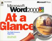 Cover of: Microsoft Word 2000 at a glance by Jerry Joyce