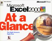 Cover of: Microsoft Excel 2000 at a glance by Jerry Joyce