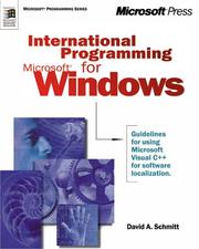 Cover of: International programming for Microsoft Windows by David A. Schmitt, David A. Schmitt