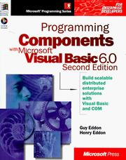 Cover of: Programming components with Microsoft Visual Basic 6.0