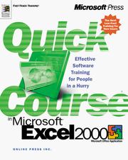 Quick course in Microsoft Excel 2000 by Joyce Cox