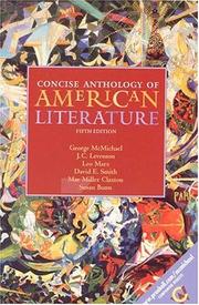 Cover of: Concise anthology of American literature by [compiled by] George McMichael ... [et al.].