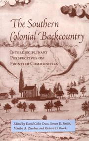 Cover of: The southern colonial backcountry: interdisciplinary perspectives on frontier communities