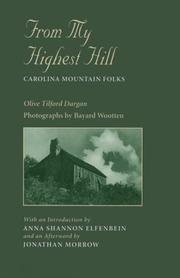 Cover of: From my highest hill: Carolina mountain folks