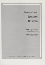 Cover of: International economic relations | John S. Hodgson