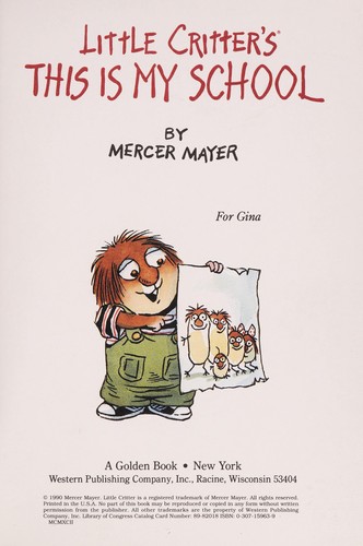 Little Critter's This is my school by Mercer Mayer