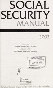 Cover of: Social security manual, 2002 by 