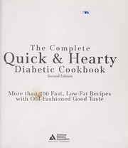 Cover of: The complete quick & hearty diabetic cookbook by American Diabetes Association.