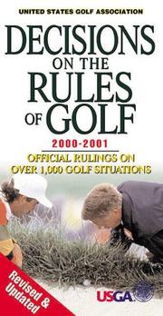 Cover of: Decisions on the Rules of Golf 2000-2001 by United States Golf Association., USGA