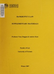 Cover of: Bankruptcy law | Tony Duggan