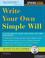 Cover of: Make your own simple will