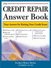 Cover of: The Credit Repair Answer Book by Gudrun Nickel