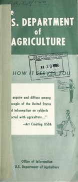 Cover of: The U.S. Department of Agriculture | United States. Department of Agriculture