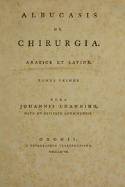 Cover of: De chirurgia. Arabice et Latine. Tomus primus[et secundus]
